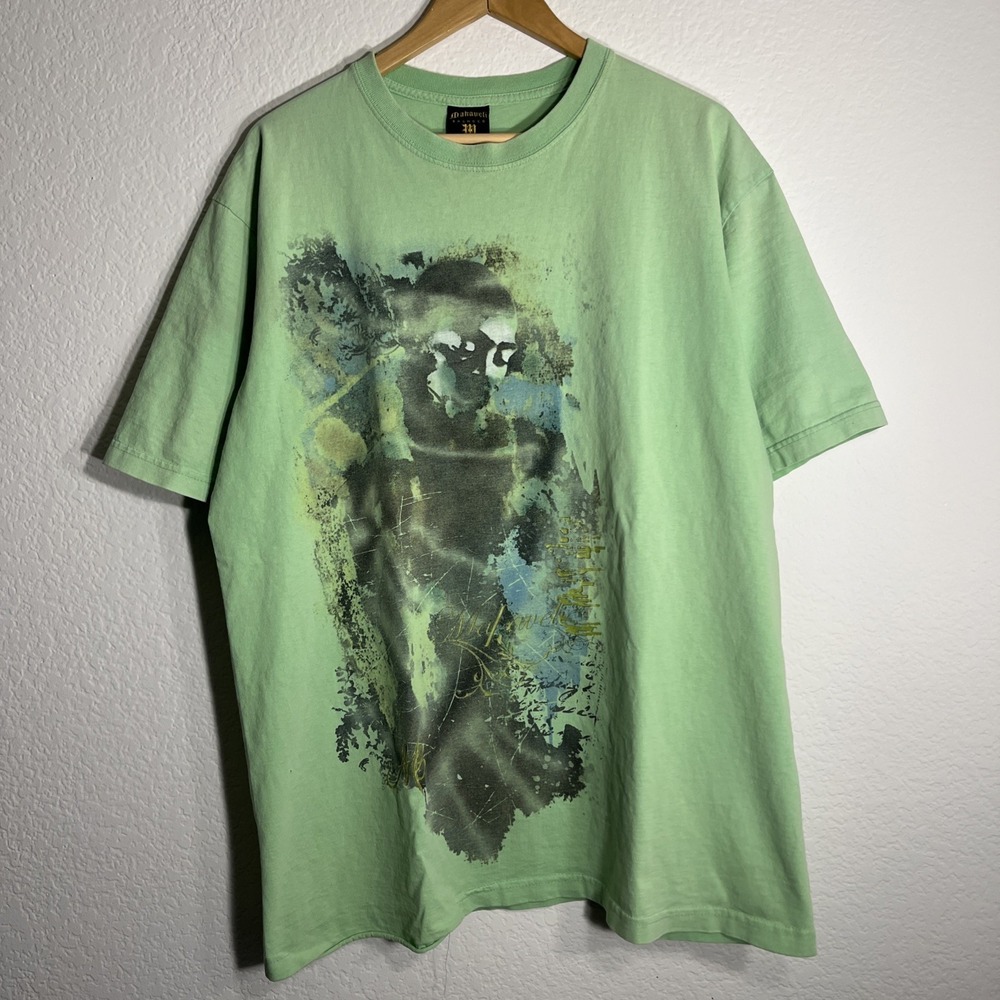 Vintage Y2K Tupac Shakur Rap Tee Makaveli Face Big Print Rap Hip-Hop XL